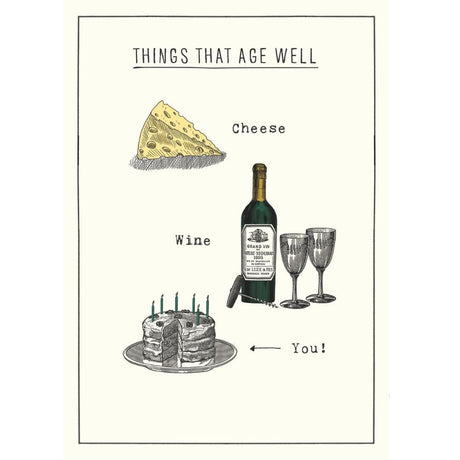 Woodmansterne Things That Age Well Birthday Card - Old Railway Line Garden Centre