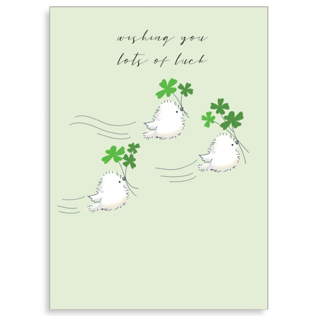 Woodmansterne Three Birds Good Luck Card - Old Railway Line Garden Centre