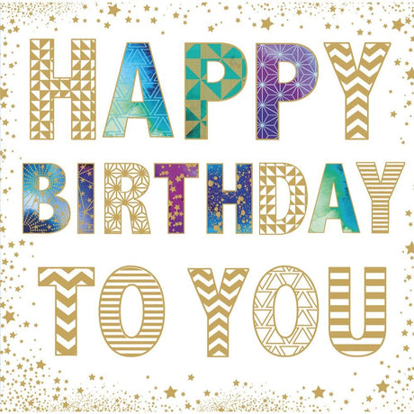 Woodmansterne To You Graphic Text Birthday Card - Old Railway Line Garden Centre