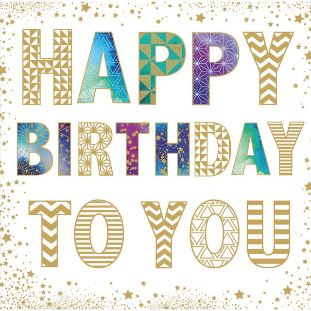 Woodmansterne To You Graphic Text Birthday Card - Old Railway Line Garden Centre
