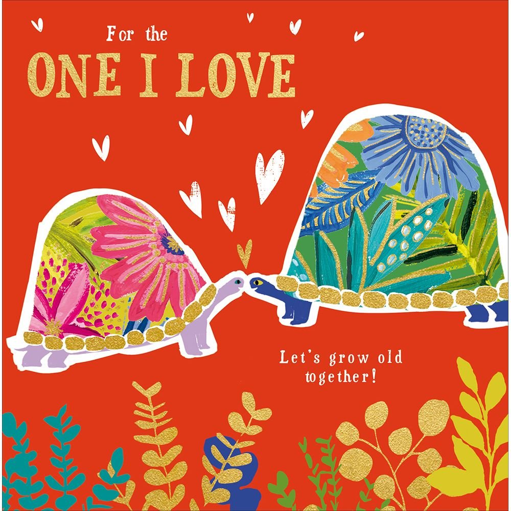 Woodmansterne Tortoises with Foliage Valentine's Day Card - Old Railway Line Garden Centre