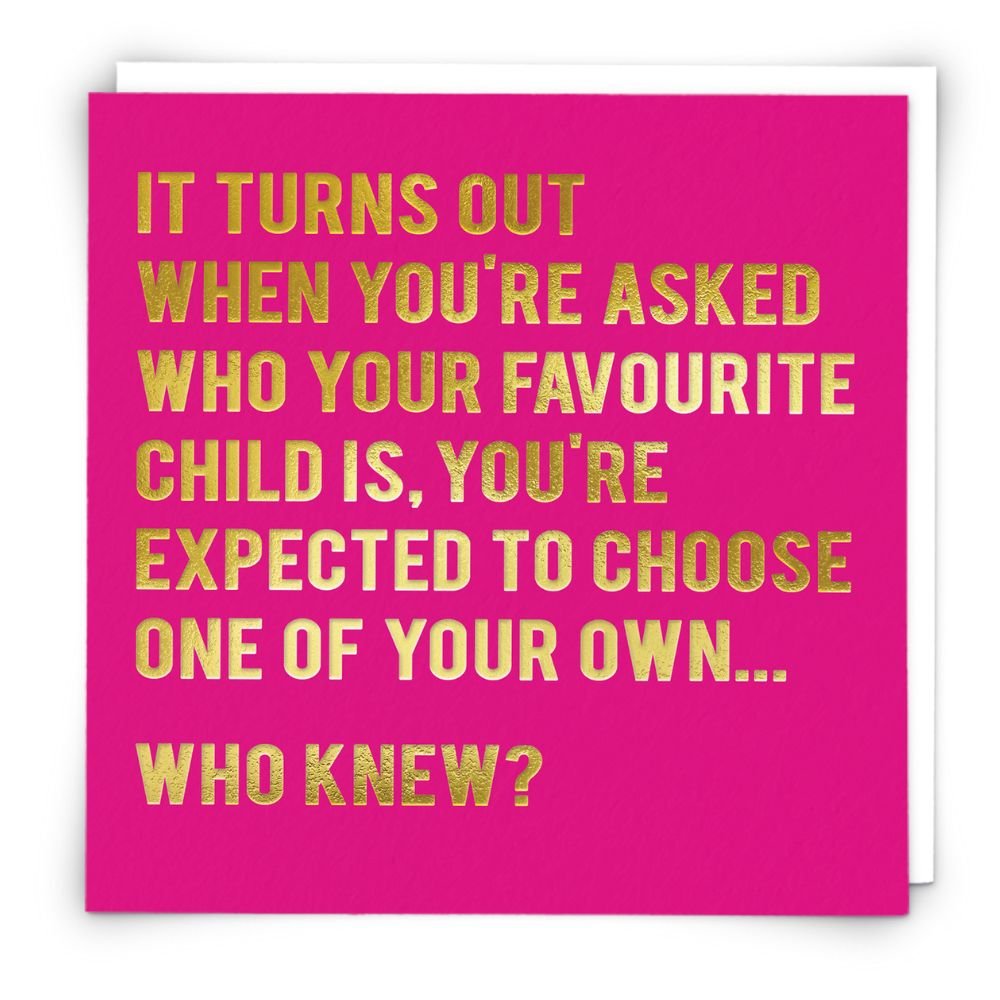 Woodmansterne Turns Out Favourite Child Funny Blank Card - Old Railway Line Garden Centre