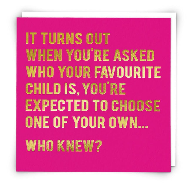 Woodmansterne Turns Out Favourite Child Funny Blank Card - Old Railway Line Garden Centre