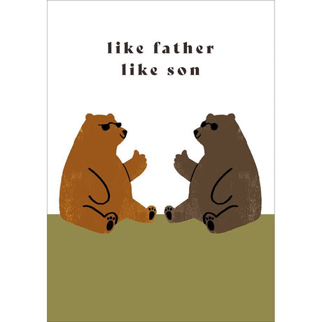Woodmansterne Two Bears in Sunglasses Father's Day Card - Old Railway Line Garden Centre