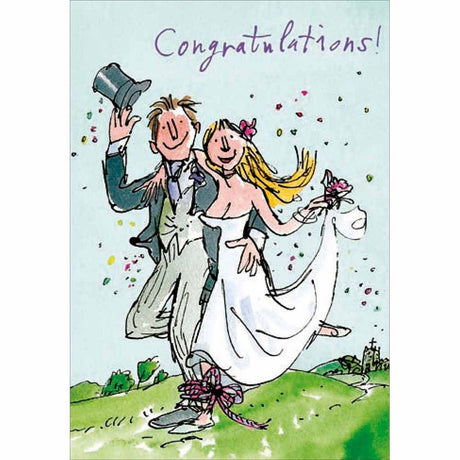 Woodmansterne Tying the Knot Wedding Card - Old Railway Line Garden Centre