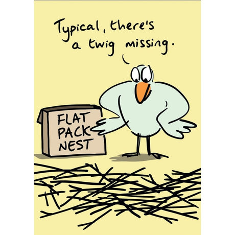 Woodmansterne Typical Missing Twig Blank Funny Card - Old Railway Line Garden Centre