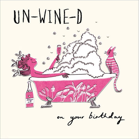 Woodmansterne Un-Wine-d Birthday Card - Old Railway Line Garden Centre