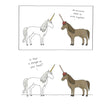 Woodmansterne Unicorn Funny Blank Card - Old Railway Line Garden Centre