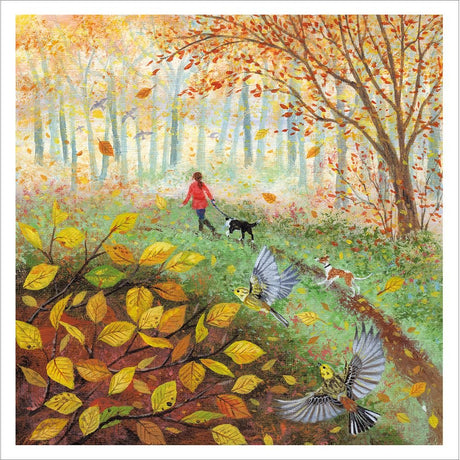 Woodmansterne Walk in the Woods Blank Card - Old Railway Line Garden Centre