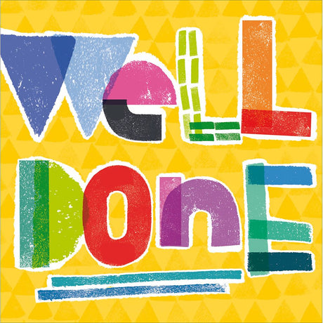Woodmansterne Well Done Colourful Text Card - Old Railway Line Garden Centre