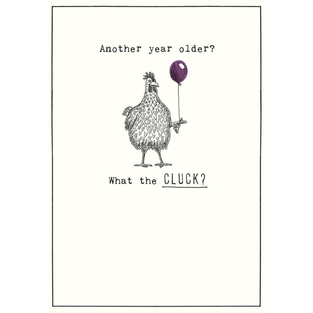 Woodmansterne What the Cluck? Birthday Card - Old Railway Line Garden Centre