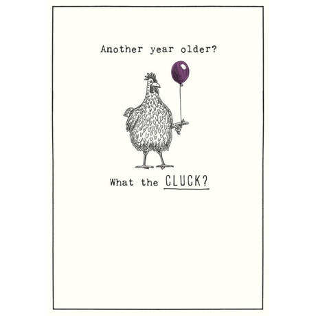 Woodmansterne What the Cluck? Birthday Card - Old Railway Line Garden Centre