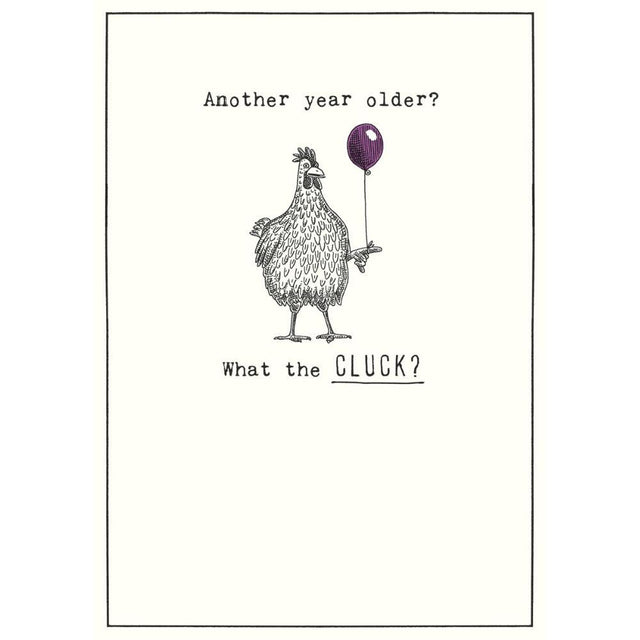 Woodmansterne What the Cluck? Birthday Card - Old Railway Line Garden Centre