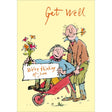 Woodmansterne Wheelbarrow Couple Thinking of You Get Well Card - Old Railway Line Garden Centre