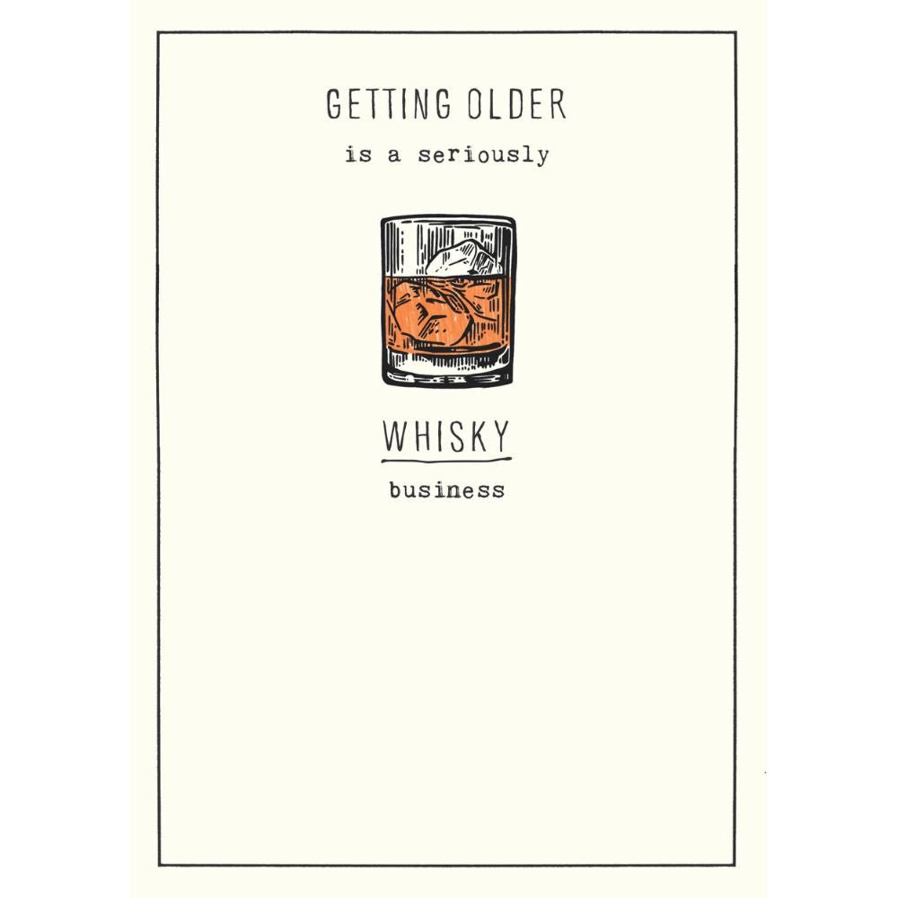 Woodmansterne Whisky Business Birthday Card - Old Railway Line Garden Centre