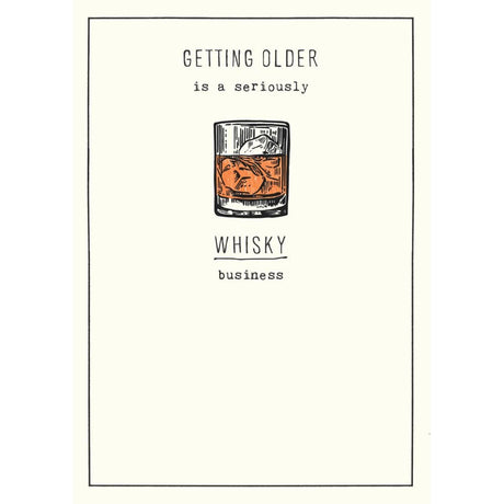 Woodmansterne Whisky Business Birthday Card - Old Railway Line Garden Centre