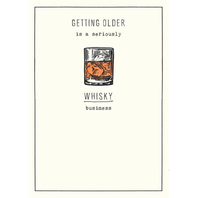 Woodmansterne Whisky Business Birthday Card - Old Railway Line Garden Centre
