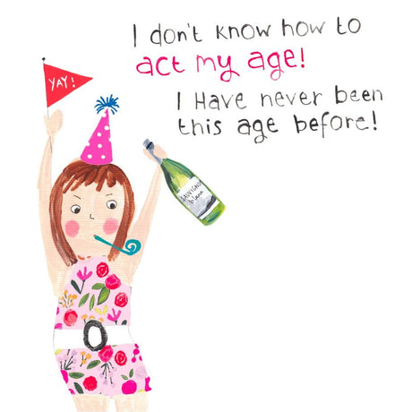 Woodmansterne Whistle & Wine Act My Age Birthday Card - Old Railway Line Garden Centre