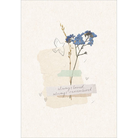 Woodmansterne White Bird Always Loved Sympathy Card - Old Railway Line Garden Centre