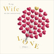 Woodmansterne Wife Heart Balloons Happy Anniversary Card - Old Railway Line Garden Centre