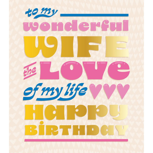 Woodmansterne Wife Love of my Life Birthday Card - Old Railway Line Garden Centre
