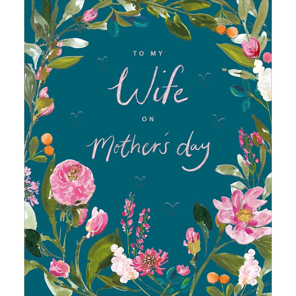 Woodmansterne Wife Mixed Florals Mother's Day Card - Old Railway Line Garden Centre