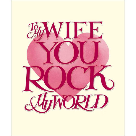 Woodmansterne Wife My World Heart Card - Old Railway Line Garden Centre