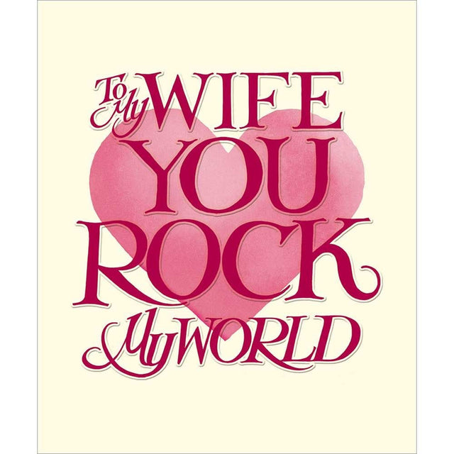 Woodmansterne Wife My World Heart Card - Old Railway Line Garden Centre