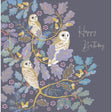 Woodmansterne Wise Owls in Foliage Birthday Card - Old Railway Line Garden Centre