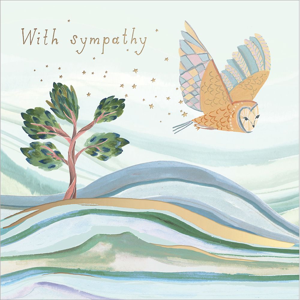 Woodmansterne With Sympathy Owl & Tree Card