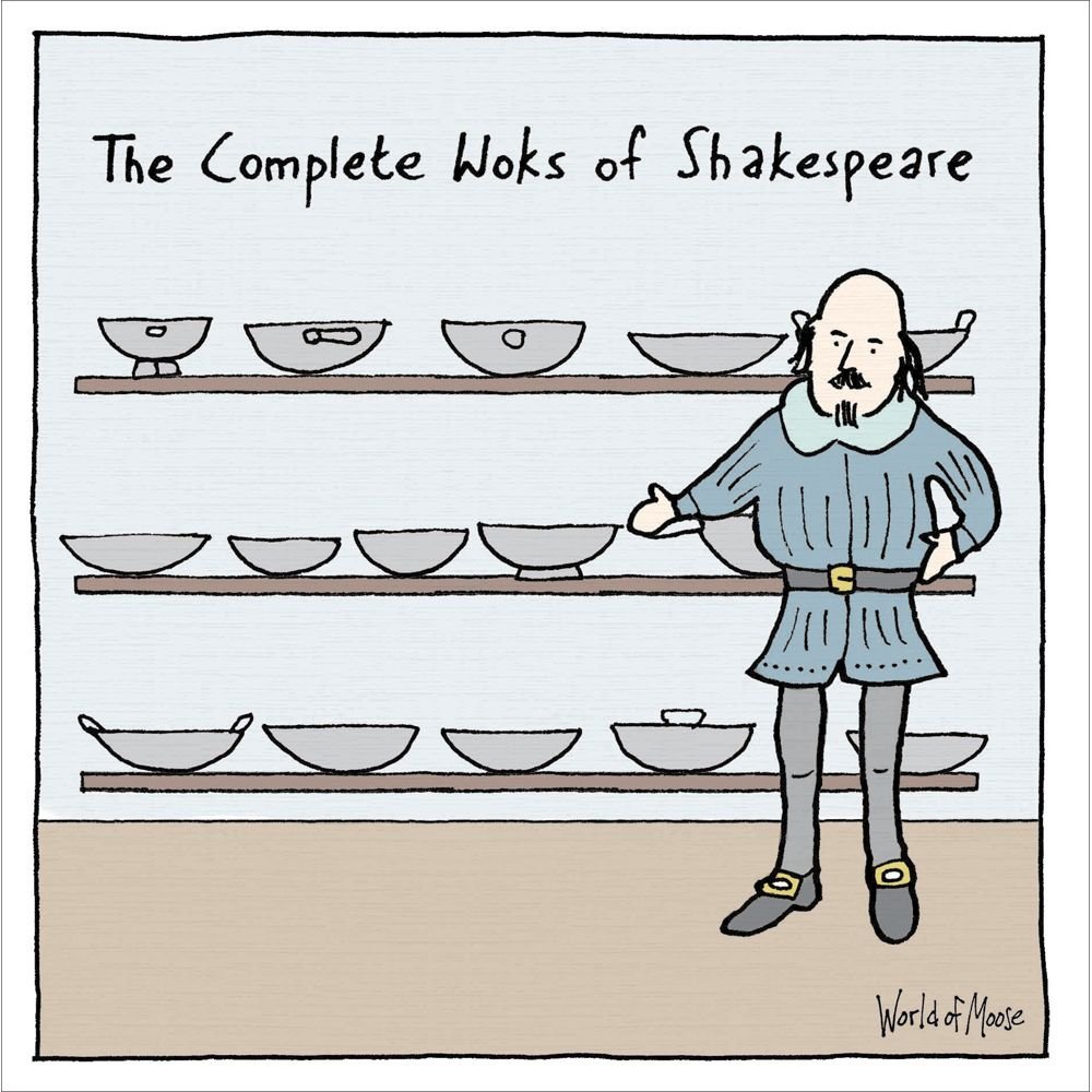 Woodmansterne Woks of Shakespeare Blank Card - Old Railway Line Garden Centre