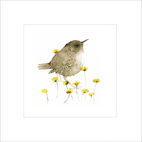 Woodmansterne Wren Bird Blank Card - Old Railway Line Garden Centre