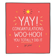 Woodmansterne YAY WOO-HOO Congratulations Card - Old Railway Line Garden Centre