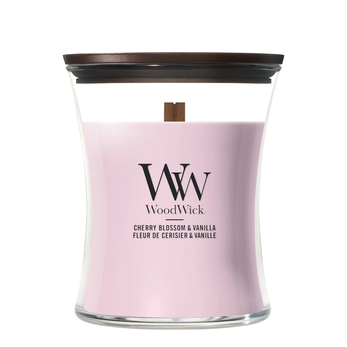 Wood Wick Cherry Blosson and Vanilla Medium Hourglass Candle