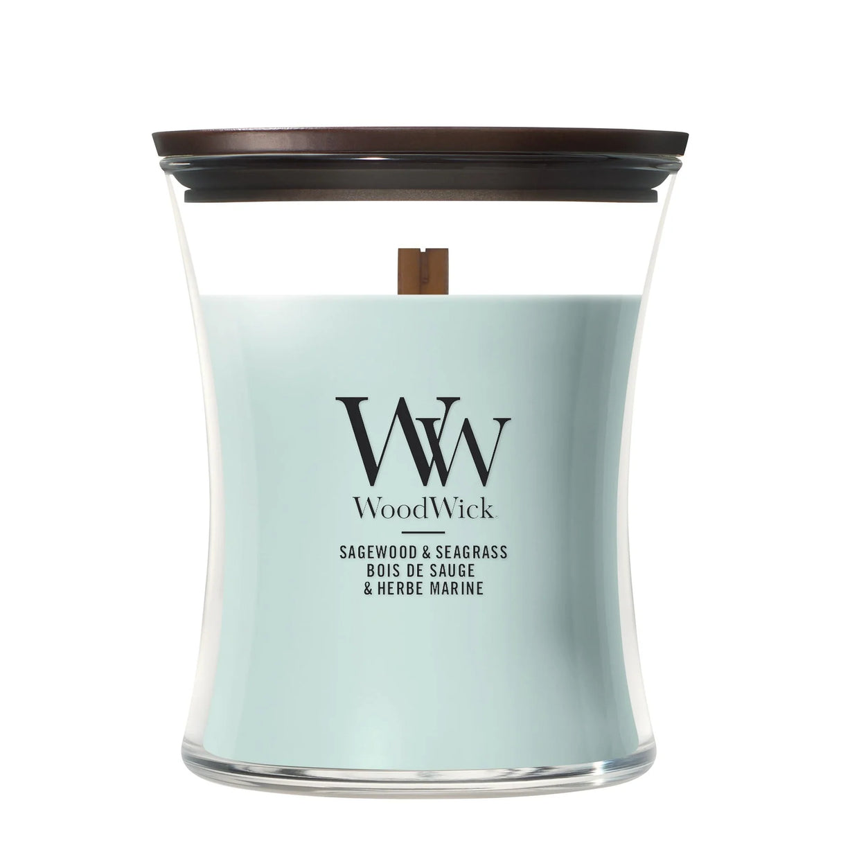 Wood Wick Sagewood & Seagrass Medium Hourglass Candle