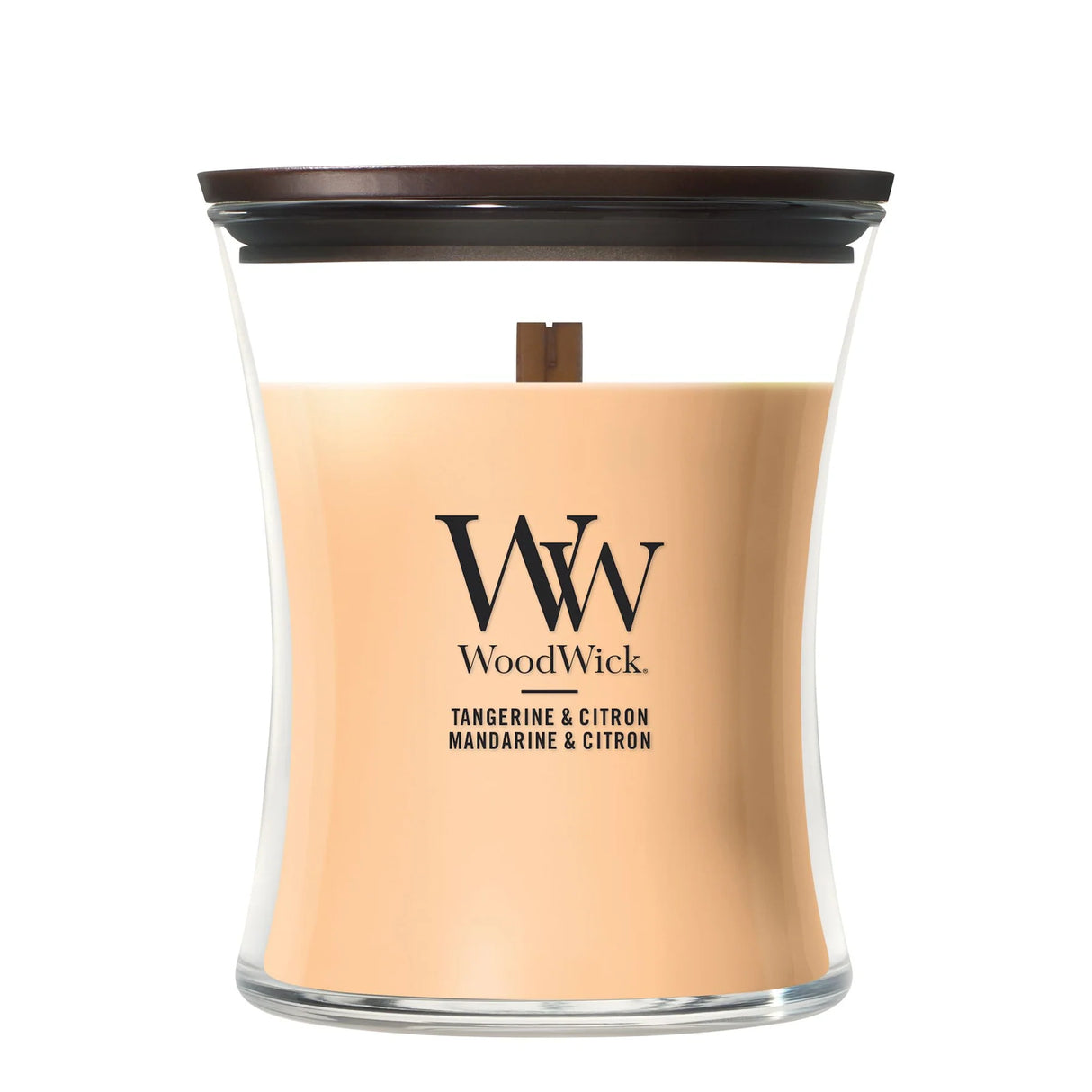 Wood Wick Tangerine & Citron Medium Hourglass Candle