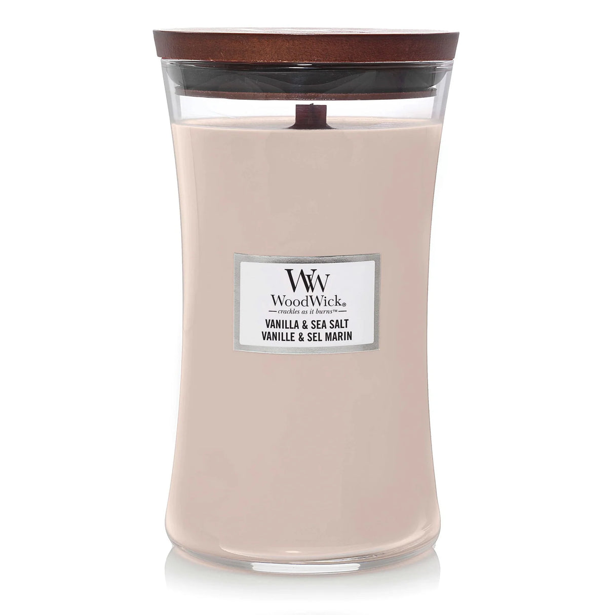 Wood Wick Vanilla & Sea Salt Large Hourglass Candle