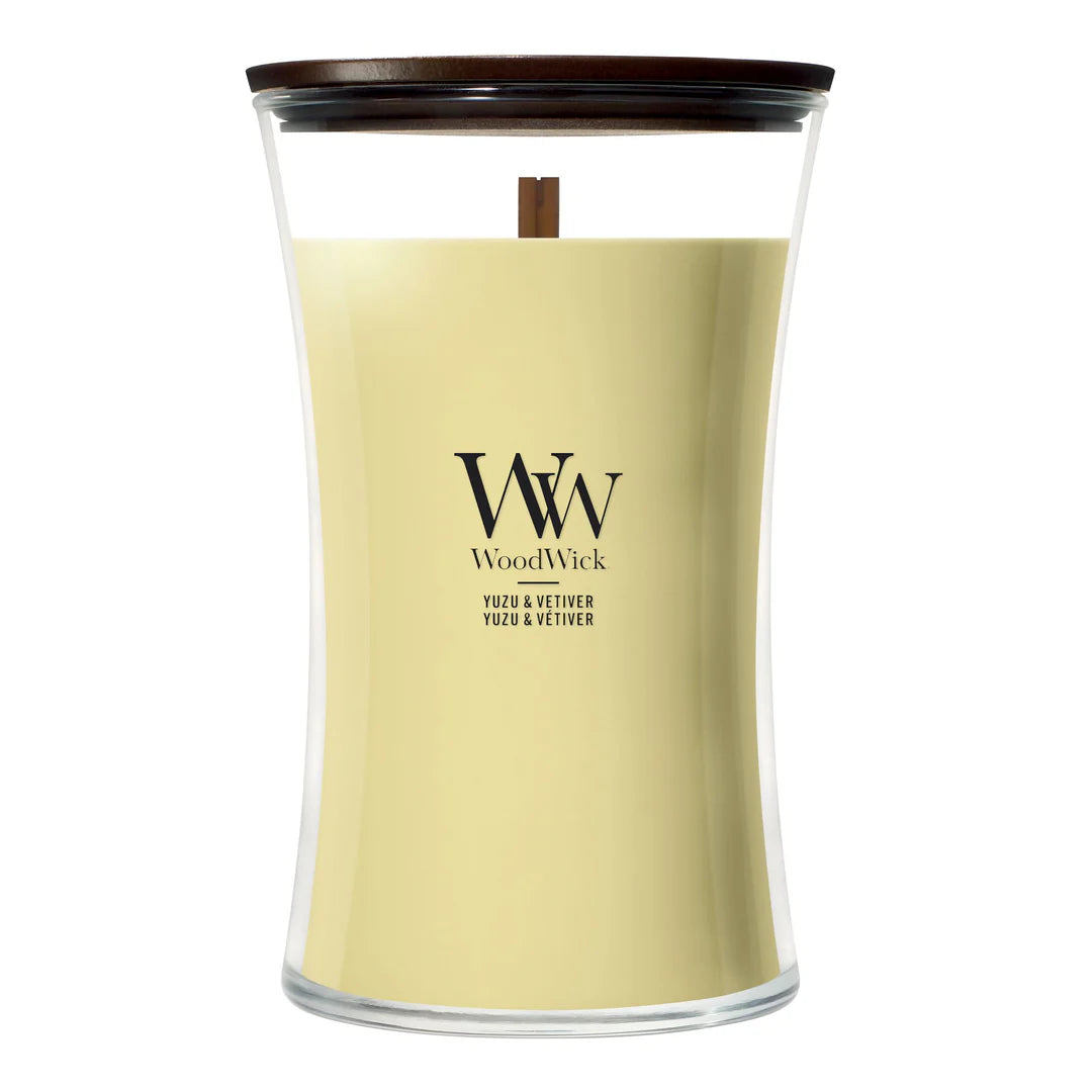 Wood Wick Yuzu & Vetiver Large Hourglass Candle