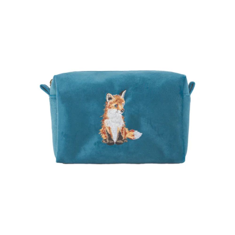 Wrendale 20cm Blue Fox Make Up Bag