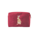 Wrendale 20cm Burgundy Hare Make Up Bag