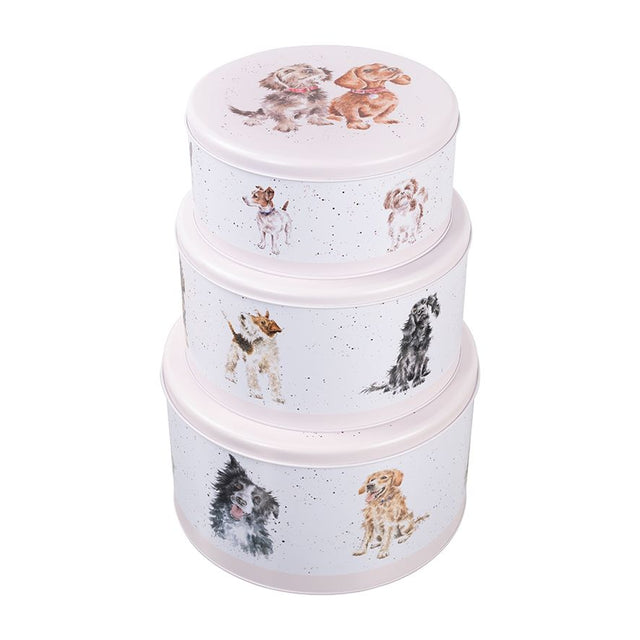 Wrendale 25cm 'A Dog's Life' Dog Cake Tin Nest - Old Railway Line Garden Centre