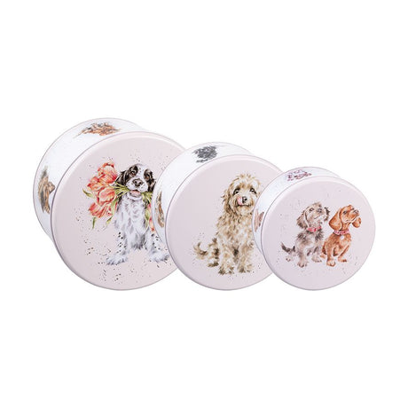 Wrendale 25cm 'A Dog's Life' Dog Cake Tin Nest - Old Railway Line Garden Centre