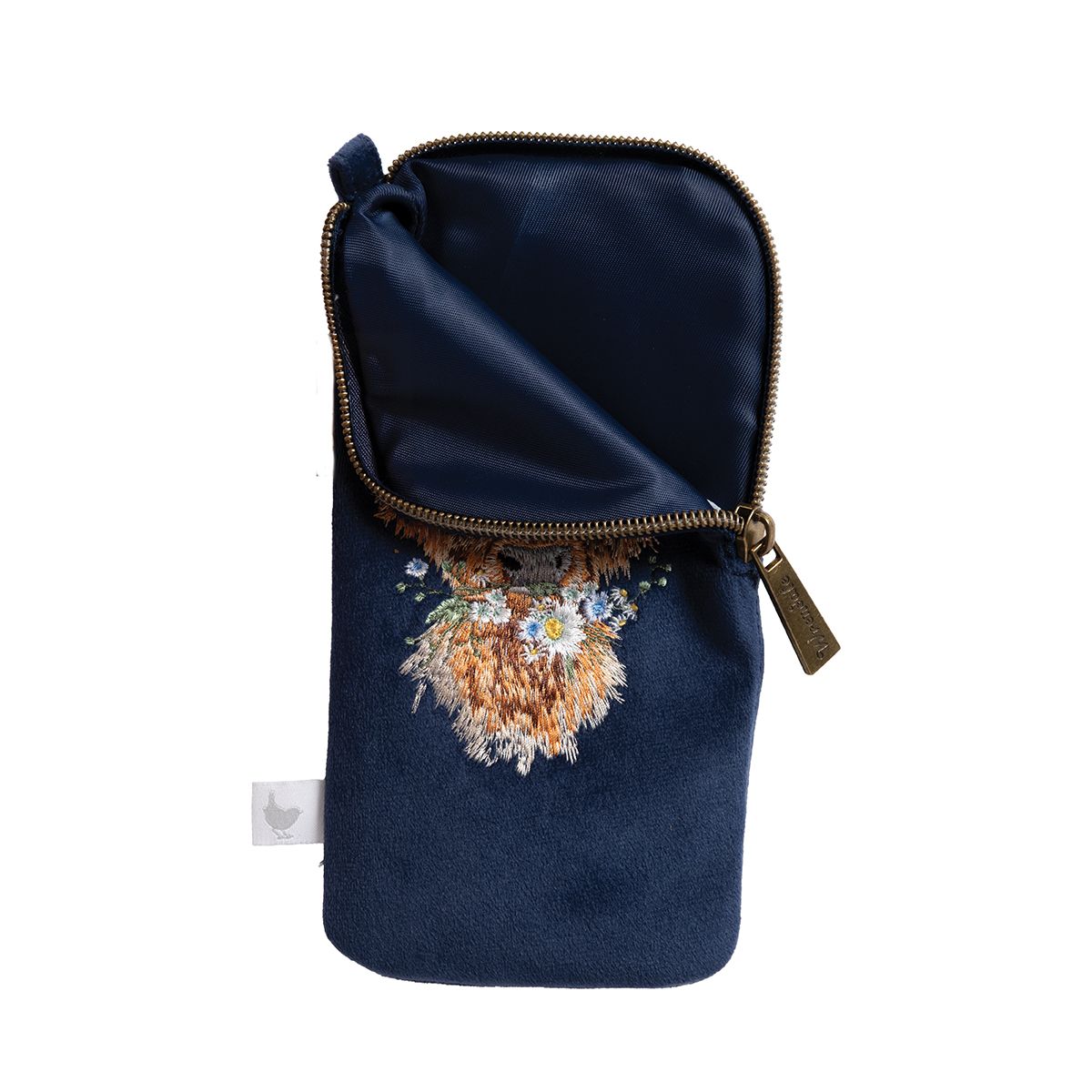 Wrendale 'Daisy Coo' Highland Cow Embroidered Glasses Pouch