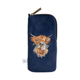 Wrendale 'Daisy Coo' Highland Cow Embroidered Glasses Pouch