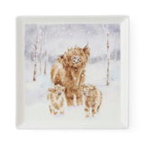 Wrendale Designs 23cm Highland Cow Square Plate