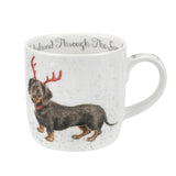 Wrendale Designs 300ml Dachschund Through The Snow Mug - MMOC5629-XT