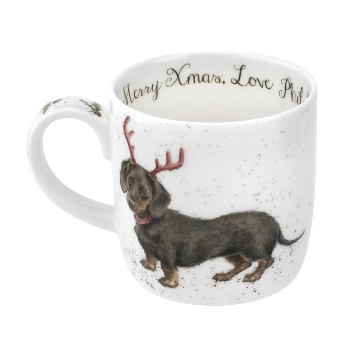 Wrendale Designs 300ml Dachschund Through The Snow Mug - MMOC5629-XT