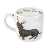 Wrendale Designs 300ml Dachschund Through The Snow Mug - MMOC5629-XT