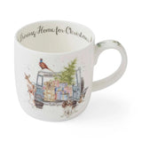 Wrendale Designs 310ml 'Driving Home for Christmas' Mug