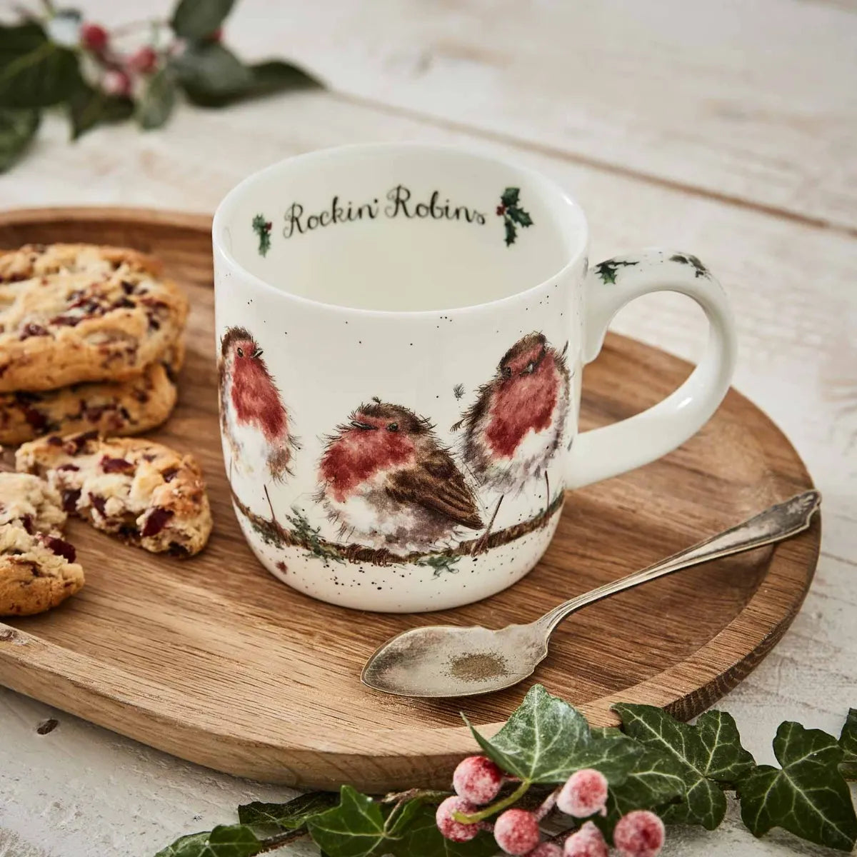 Wrendale Designs 300ml Rockin Robins Fine Bone China Mug